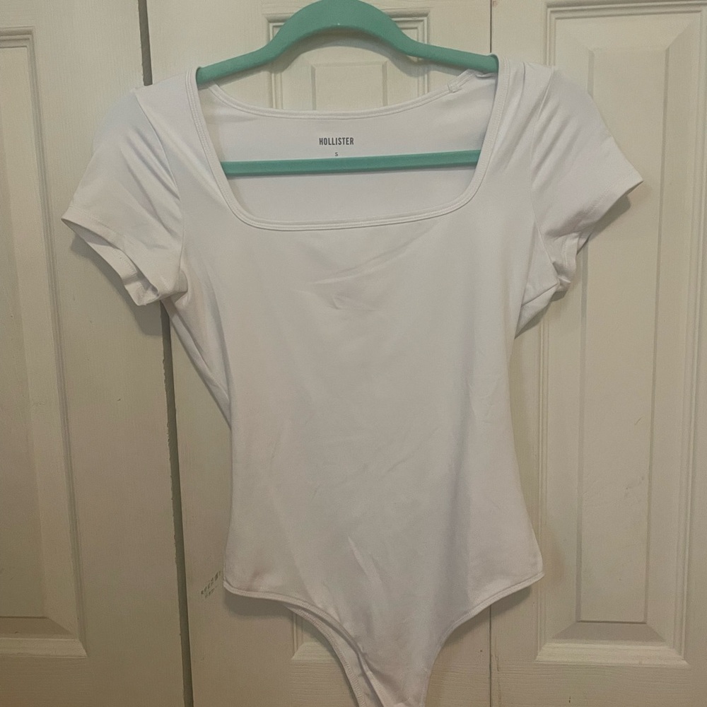 Hollister White Square Neck bodysuit